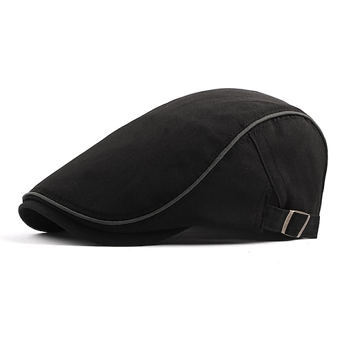 

Men's Hat Beret Hat Black Dusty Blue Light Gray Street Dailywear Weekend Two tone Pure Color Portable Comfort Fashion