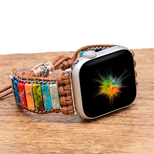 

1PC Smart Watch Band Compatible with Apple iWatch Apple Watch Ultra 49mm Series 8/7/6/5/4/3/2/1 / SE Handmade Braided Rope for iWatch Smartwatch Strap Wristband Fabric Handmade Adjustable Breathable
