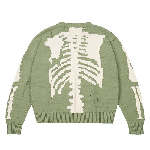 

Spicy Girls Punk & Gothic Y2K Year 2000 Knit / Cutsew Masquerade Women's Pocket Full Zip Japanese Cosplay Costumes Green Skull