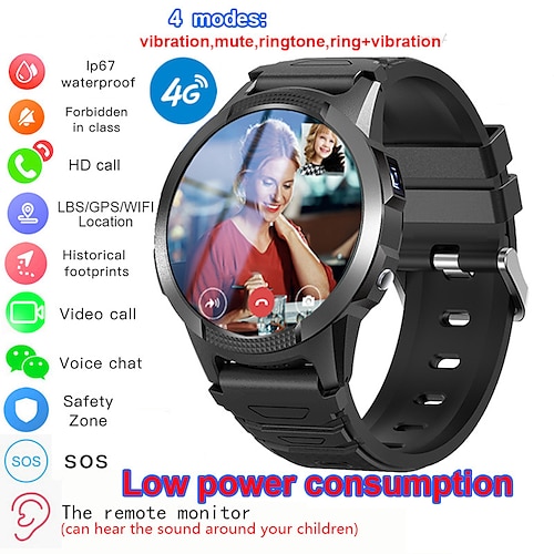 

4G Smart Watch For Kids Waterproof With GPS WiFi SOS Vibration Mute 2 Way Call Camera Voice & Video Call Children's Smartwatch