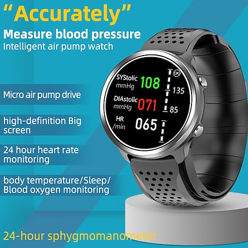 

P30 Smart Watch Airbag Air Pump True Accurate Blood Oxygen Pressure Heart Rate Health Body Temperature Smartwatch For Men Women