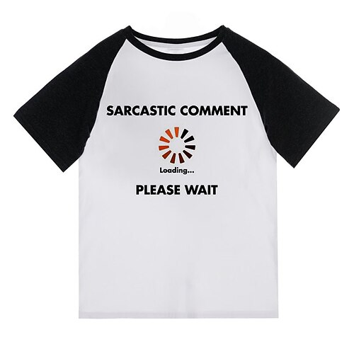 

Kids Boys T shirt Tee Letter Short Sleeve Crewneck Children Top Casual Daily Summer Black 3-12 Years