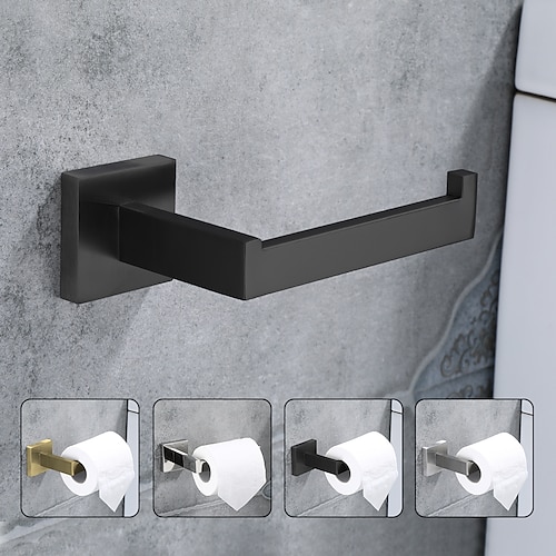 

Toilet Paper Holder Bathroom Tissue Holder Paper Roll SUS 304 Stainless Steel Wall Mount (Matte Black/Chrome/Brushed Nickel/Golden)