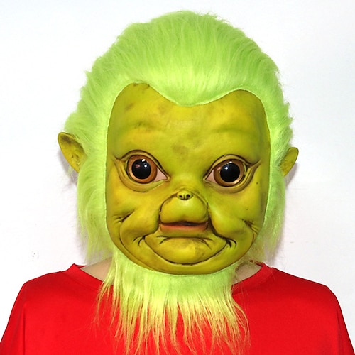 

Grinch Mask Men's Cosplay Christmas Masquerade Christmas Eve Festival / Holiday Emulsion Spring Grass Green Men's Women's Easy Carnival Costumes