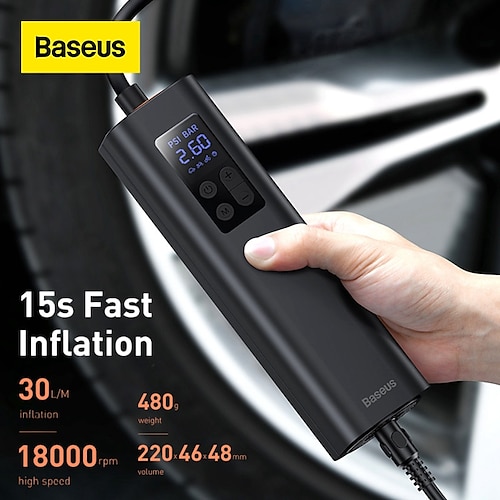 

Baseus Inflator Pump 12V Portable Car Air Compressor for Motorcycles Bicycle Boat Tyre Inflator Digital Auto Inflatable Air Pump