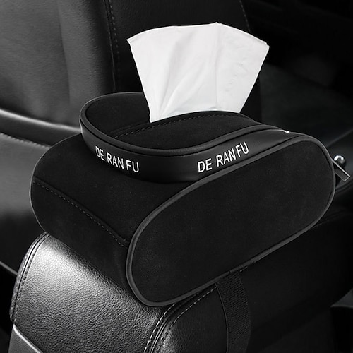 

car flip fur tissue storage bag armrest box tissue box creative car interior tissue bag chair back paper bag