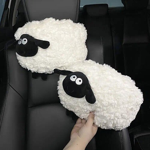 

Car Headrest Neck Pillow Cute Sheep Cartoon Car Pillow Car Seat Neck Pillow Car Lumbar Support