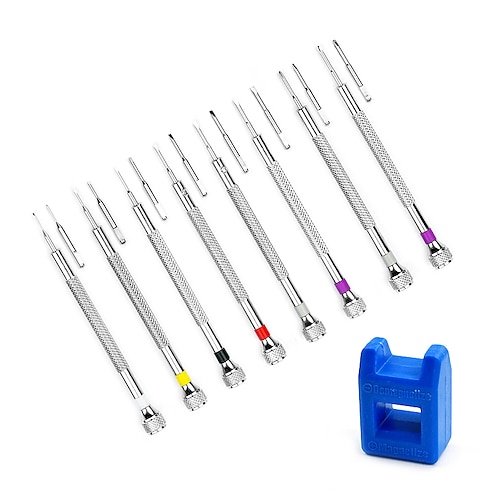

Watch Repair Tool Kit Watch Screwdrivers 8pcs With 8 Spare Needles.