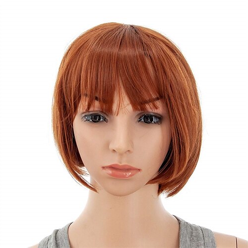 

10 Inch Short Straight Bob Wig with Bangs Synthetic Colorful Cosplay Daily Party Flapper Wig for Women and Kids ChristmasPartyWigs