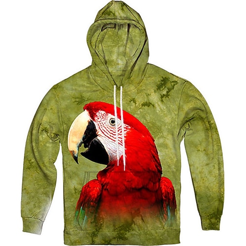 

Men's Unisex Hoodie Pullover Hoodie Sweatshirt Green Coffee Hooded Animal Graphic Prints Print Daily Sports 3D Print Streetwear Designer Casual Spring & Fall Clothing Apparel Hoodies Sweatshirts