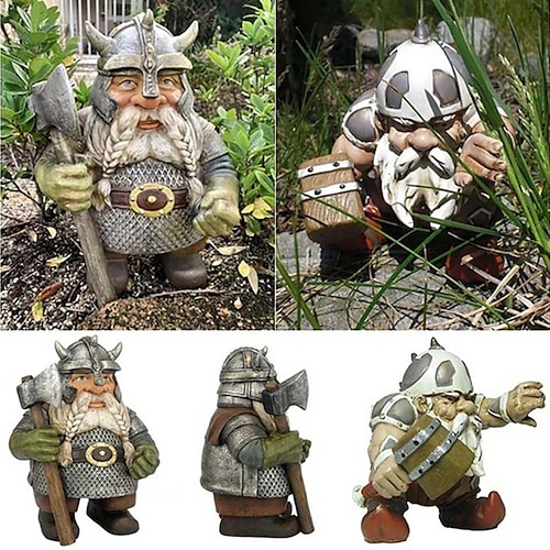 

Statues Viking Victor Norse Dwarf Gnome Statue Viking Resin Statue Gardening Crafts Ornaments Decoration Crafts Home Decor