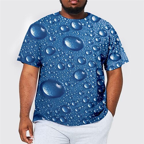 

Men's Plus Size T shirt Tee Big and Tall Graphic Crew Neck Short Sleeve Spring & Summer Basic Fashion Streetwear Comfortable Casual Sports Tops