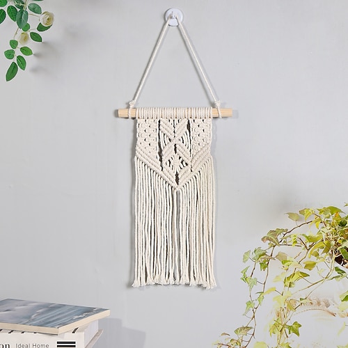 

Bohemian Style Wall Plant Hanger Handmade Tapestry Cotton Rope Crafts Wall Decorations Home Decorations