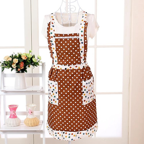 

Apron Brushed Lace Edge Pastoral Korean Straps With Lining Kitchen Princess Apron for Girl Women Kitchen Chef Cook BBQ Bib Apron Party Costume