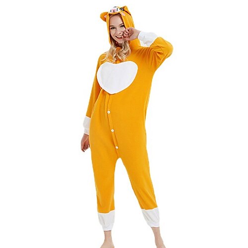 

Women's Couple's Pajamas Kigurumi Pajamas Onesies Jumpsuits Animal Dog Comfort Funny Soft Home Daily Bed Cotton Warm Hoodie Long Sleeve Pocket Hoodie Winter Fall Yellow / Pjs