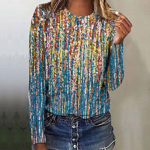 

Women's Sweatshirt Pullover Basic Green Blue Purple Floral Street Round Neck Long Sleeve S M L XL 2XL