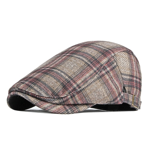 

Hombre Gorra Plana Negro Azul Marino Algodón Hebilla ajustable Sencillo Moda de los años 20 Casual Calle Uso Diario Fin de semana Plaid Portátil Comodidad Moda