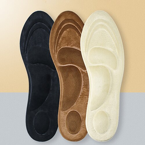 

1 Pair Warm Insole & Inserts / Plush Insole / Foot Warmer Insole Gel / Velvet All Shoes Winter / Fall Unisex Beige / Coffee / Black