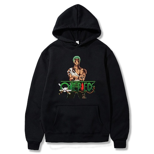 

Inspired by One Piece Roronoa Zoro Hoodie Cartoon Manga Anime Front Pocket Graphic Hoodie For Men's Women's Unisex Adults' Hot Stamping 100% Polyester Street Daily