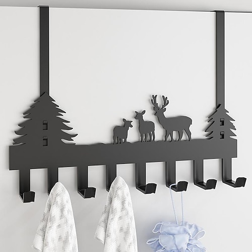 

Over Door Hooks Hanger, Racks for Bags Towels Bathrobes Hat Clothes Belt, Closet Bathroom Door Decorative Hanging Storage Rack