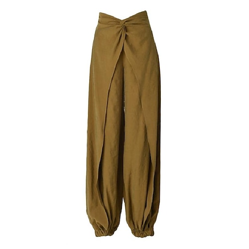 

Women's Joggers Pants Trousers Chiffon Red Brown Black Fashion Street Casual Full Length Comfort Plain S M L XL XXL