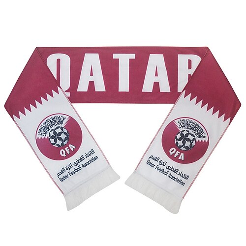 

Spot 2022 Qatar Cheer Fan Scarf Gift Souvenir Flag Scarf