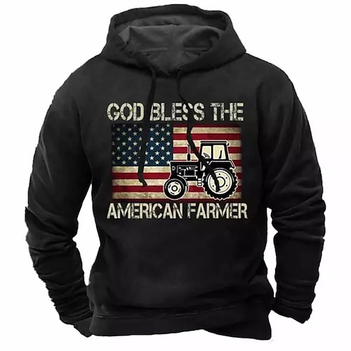 

Men's Pullover Hoodie Sweatshirt Black Navy Blue Hooded Graphic Prints National Flag Print Daily Sports 3D Print Basic Streetwear Designer Spring Fall Clothing Apparel Hoodies Sweatshirts