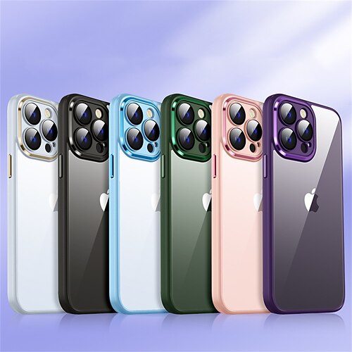 

telefon Etui Til Apple Klassisk serie iPhone 14 Pro Max 13 12 Pro Max Mini Støddæmperramme Belægning Helkropsbeskyttelse Gennemsigtig TPU