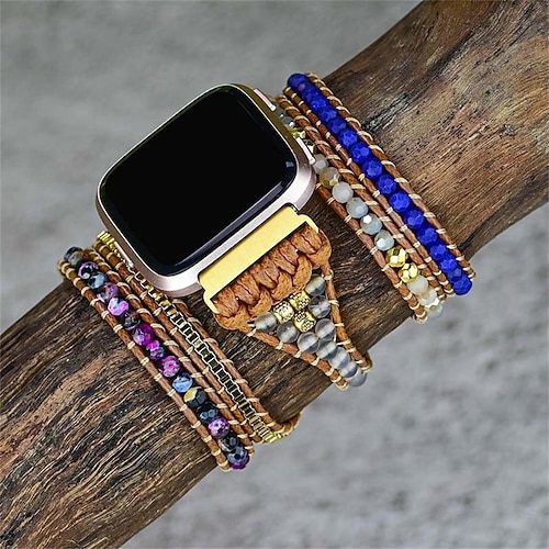 

1PC Smart Watch Band Compatible with Fitbit Versa 3 / Sense Versa 2 / Versa / Versa Lite Fabric Smartwatch Strap Handmade Adjustable Breathable Handmade Braided Rope Replacement Wristband