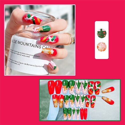 

Wearing Nail Enhancement Pieces Wholesale Christmas Style Wearing Nail is Popular Recommended to Wear Removable Nails