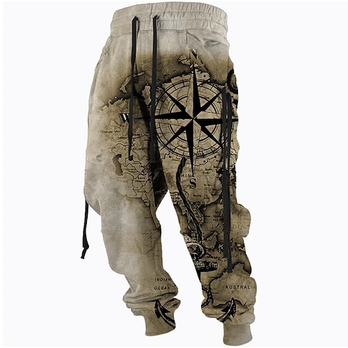 

Men's Sweatpants Joggers Trousers Drawstring Elastic Waist 3D Print Graphic Prints Comfort Breathable Sports Outdoor Casual Daily Cotton Blend Terry Streetwear Designer Blue Pink Micro-elastic