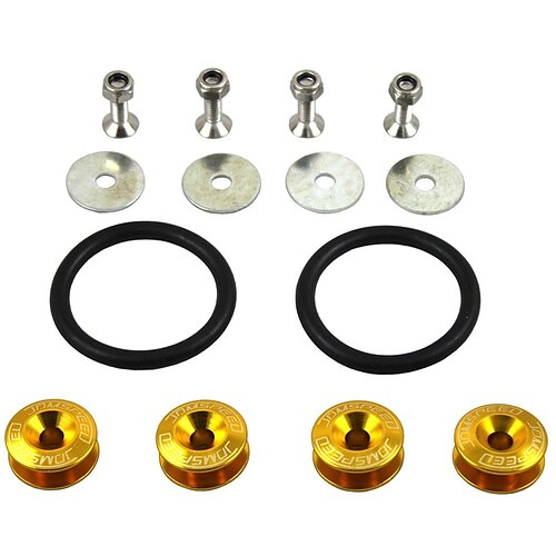 

Black Universal CNC Billet Bumper Trunk Quick Release Fastener Kit