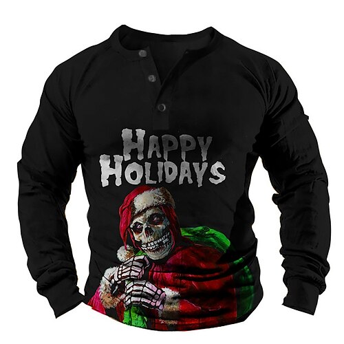 

Men's Sweatshirt Pullover Black Santa Claus Graphic Prints Print Casual Daily Sports 3D Print Basic Streetwear Designer Spring & Fall Clothing Apparel Hoodies Sweatshirts Long Sleeve