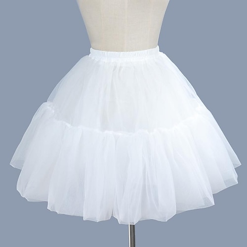 

Mulheres Balanço Anágua Mini Organza Branco Saias Frufru Moda Espetáculo Casual / Diário Tamanho Único