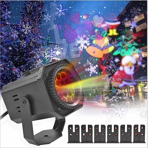 

Christmas Projector Light Outdoor Snowmen Snowflake Star Projection Lamp 360 Degree Rotating For Christmas Festivals Party Yard Garden Home Decoration Lighting EU US AU UK Plug