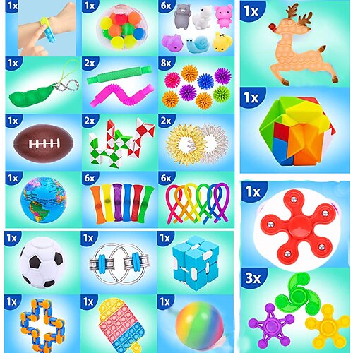 50 Pcs Fidget Toys Pack Party Favors Kids Sensory Toys Autism Autis