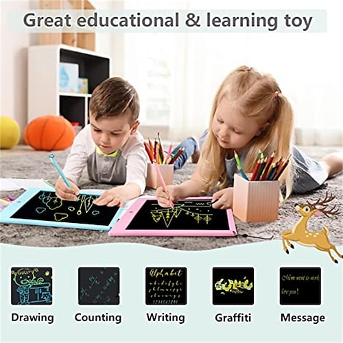 

Kids Toys LCD Writing Tablet 10 inch Drawing Coloring Doodle Board Toddler 6-8 Year Old Boy Girl Learning Pad Educational Toy Travel Essentials Activities Game Birthday Gift