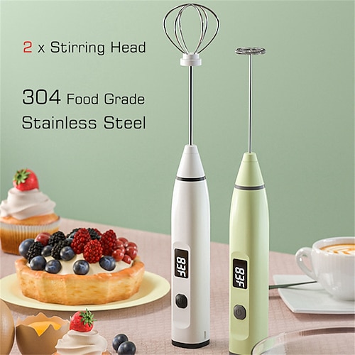 

Electric Mixer Milk Frother Portable Blender Mini Stirrer Chargeable Eggbeater Whisk Coffee Cappuccino Milk Foamer Wipping Cream