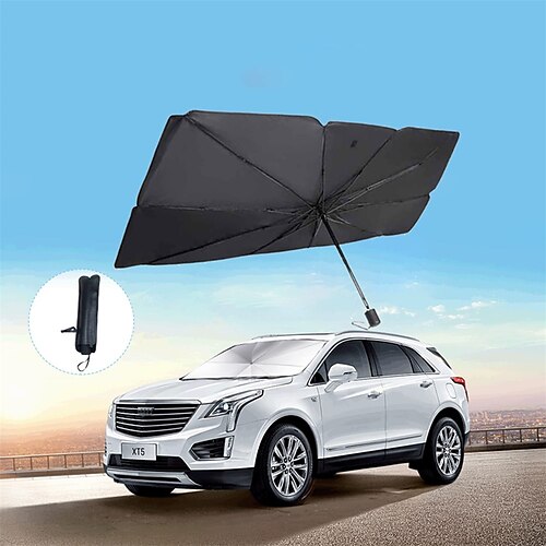 

Durable Retractable Brella Shield for Car57x31inch Brellashade Windshield UmbrellaUV Rays Heat Sun Visor ProtectorEasy to Store and UseKeep Vehicle Cool and Damage Free As Seen on TV