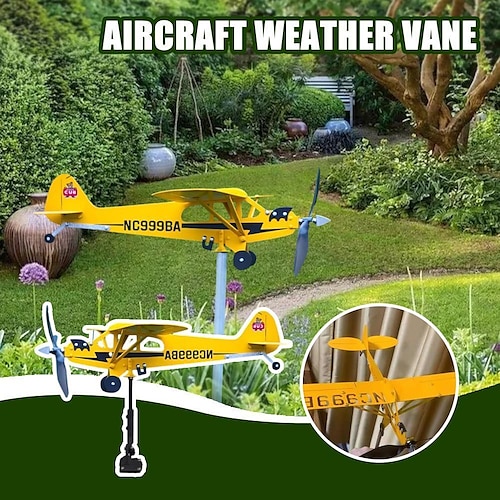 

cub aeroplano banderuola, 2023 nuovo aeromobile girandola in metallo segnavento mulino a vento, aggiornamento banderuola per fienile giardino terrazza prato