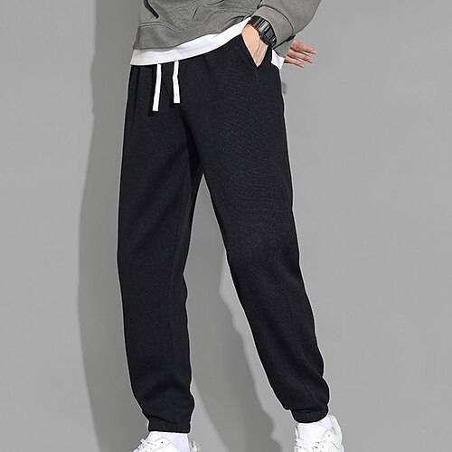 

Men's Corduroy Pants Trousers Casual Pants Pocket Solid Color Comfort Sports Casual Daily Holiday Streetwear Loose Black Light Grey Stretchy