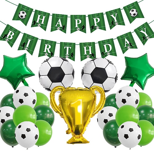 

Football Decorative Set Aluminum Film Balloon Football Birthday Set World Cup Trophy Sports Balloon