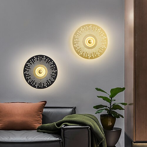 

Circle Wall Light Metal, 10W 30cm LED Nordic Style Indoor 3200-6500K Wall Lamps Living Room Shops Cafes 220-240V