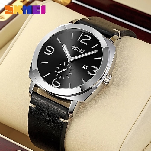 

SKMEI Top Brand Fashion Men 30M Waterproof Watch British Style Business Casual Watches Quartz Date Display Sports Wristwatches