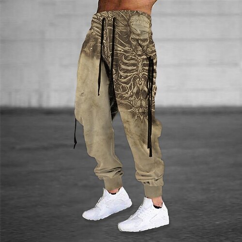 

Men's Sweatpants Joggers Trousers Drawstring Elastic Waist 3D Print Graphic Prints Comfort Breathable Sports Outdoor Casual Daily Cotton Blend Terry Streetwear Designer Blue Purple Micro-elastic