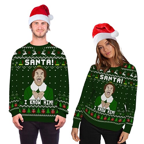 

Snowman Grinch Ugly Christmas Sweater / Sweatshirt Men's Women's Christmas Christmas Carnival Masquerade Christmas Eve Adults Party Christmas Polyester Top