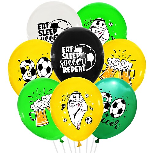 

20Pcs New Qatar World Cup Football Latex Balloon Celebration Party Decoration Mascot Printed Balloon