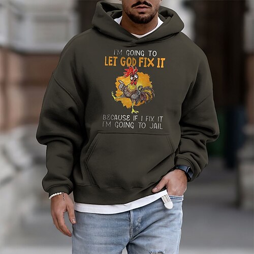 

Men's Pullover Hoodie Sweatshirt Wine Red Green Black Army Green Hooded Letter Graphic Prints Print Sports & Outdoor Daily Sports Hot Stamping Basic Designer Casual Fall Spring Clothing Apparel