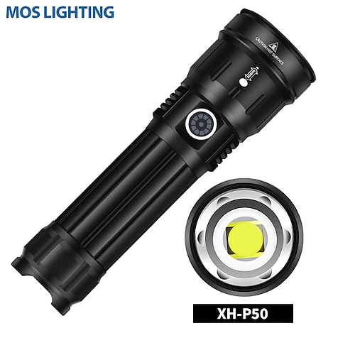 

LED Flashlights Outdoor Portable Torch USB Rechargeable Super Bright Multifunction Self Defense Outdoor Camping Tactical EDC Flash Light 20W