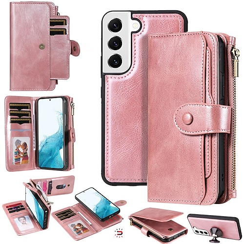 

Phone Case For Samsung Galaxy Wallet Case S23 S22 S21 S20 Plus Ultra Note 20 10 Detachable Wallet Magnetic Solid Colored TPU PU Leather